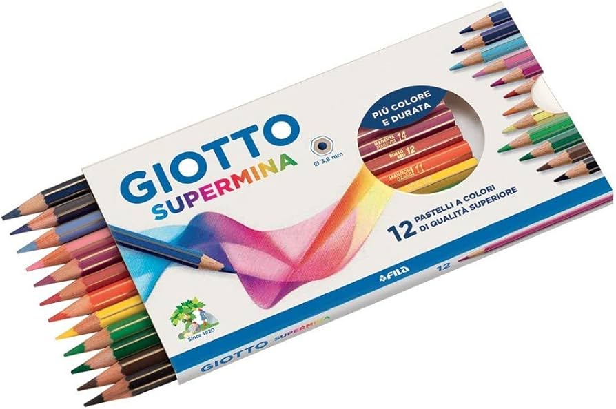 Giotto Supermina Astuccio 12 matite pastello