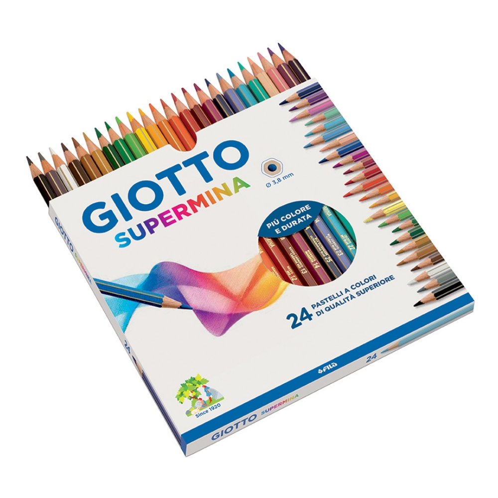 Giotto Supermina Astuccio 24 matite pastello